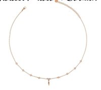 Necklace Rue des Mille Woman Stardust Double in Silver Zirconia GRZ-LANCUO - GRZ-LANCUO